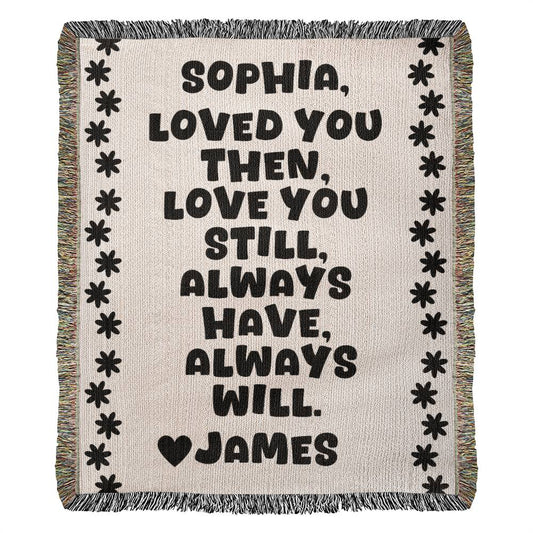 Cotton Woven Blanket - Always Will Personalized