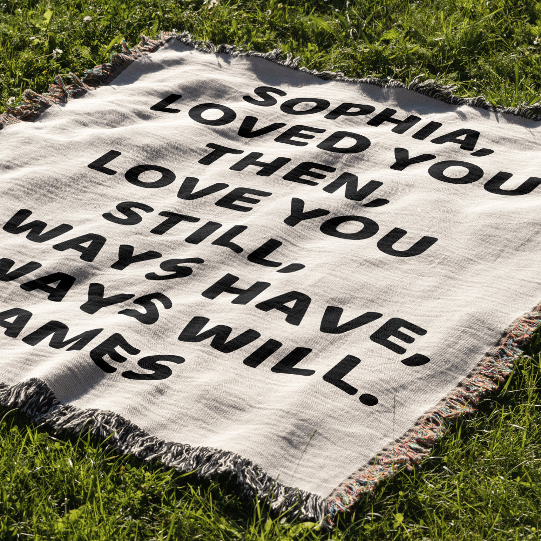Cotton Woven Blanket - Loved You Then, Love You Still Personalized