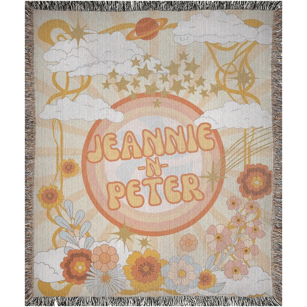 Personalized Retro Poster Woven Throw